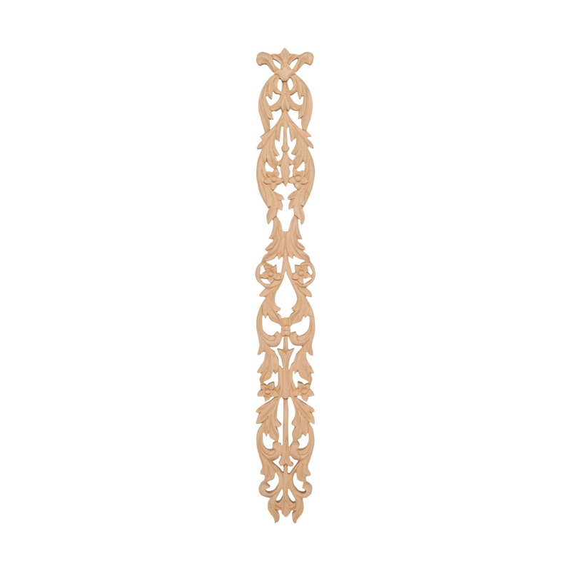 Applique en bois 17-1 / 4 po x 2 po x 3/8 po, Érable dur