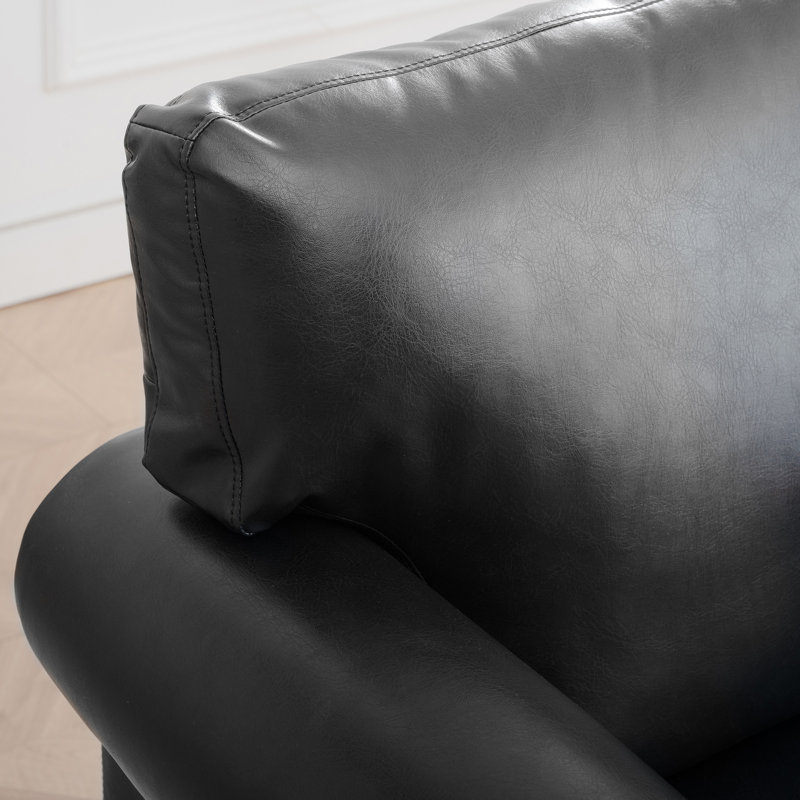 1 Seater Sofa., Black