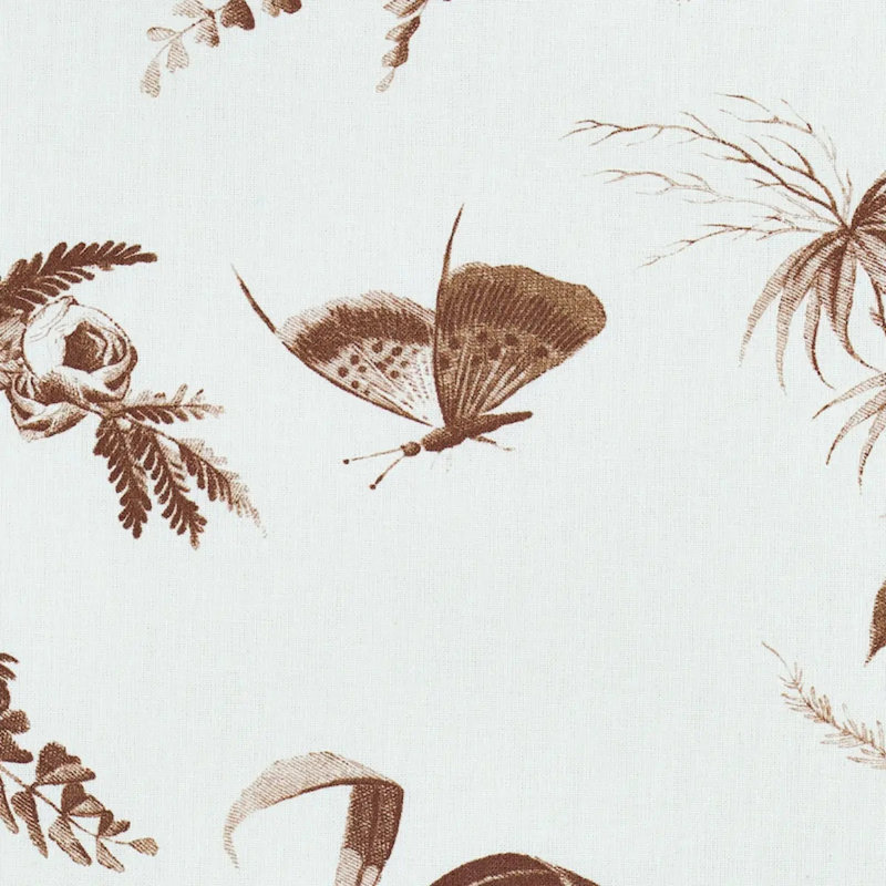 Tissu 100% coton Toile de La Prairie, Marron