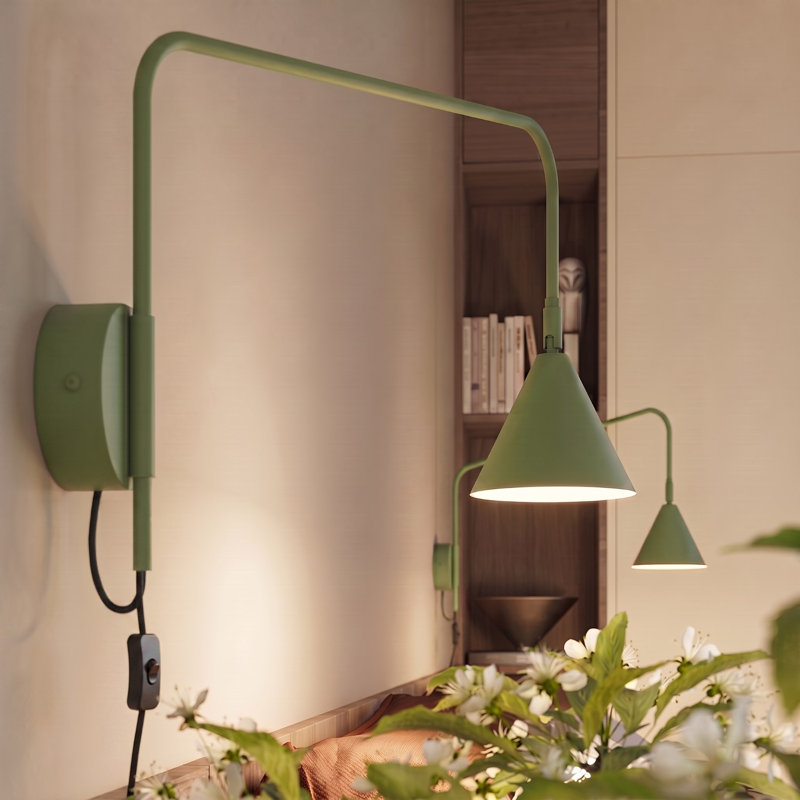 Nox Steel Flush Mounted Sconce, Wall lamp NOX sage, Sage, 1 Light