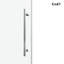 Porte de baignoire coulissante simple sans cadre de l 50 à 55 po x H 60 po avec verre trempé transparent de 3/8 po (10 mm), film incassable et localisateur de trou d'installation - Rail supérieur rond-117991049