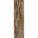 Earthy Brown Color Striped Antique Braided American Hallway Runner Rug