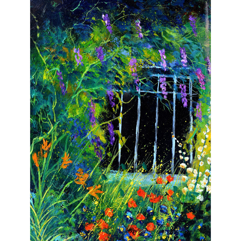 In My Garden Print by Pol Ledent, Black Framed Paper, 20" H x 16" W