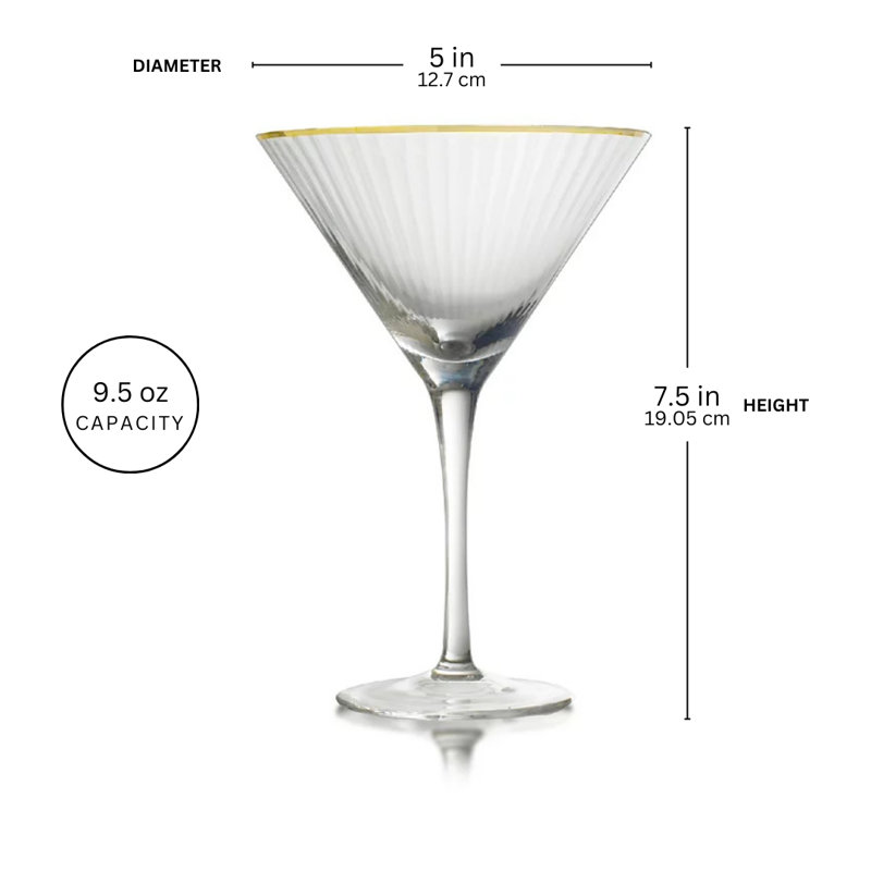 Gold Rocher Martini Glasses