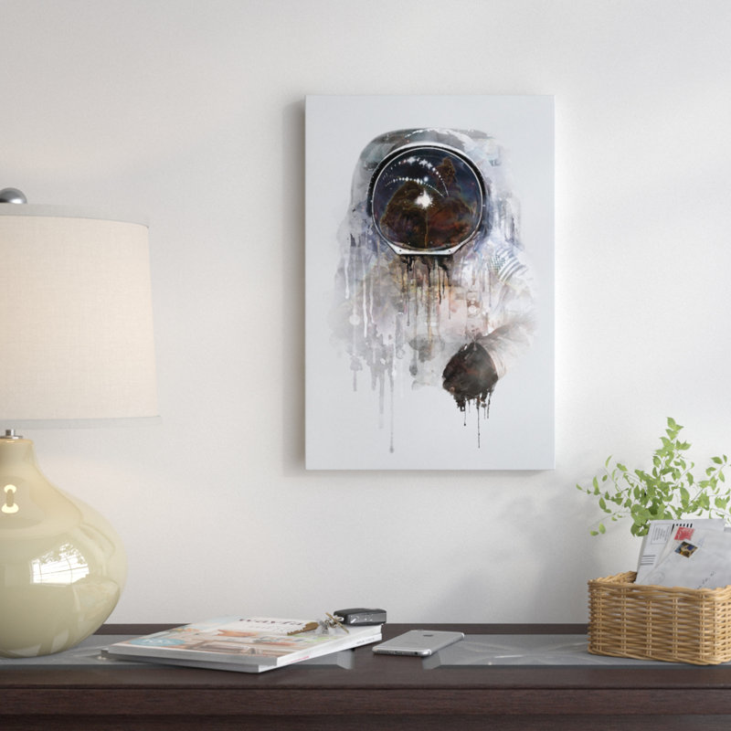 Astronaute i, impression sur toile tendue, H 40 po x l 26 po x P 1,5 po