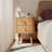 Solid Wood Mid‑Century Modern 2‑Drawer Bedroom Nightstand-2128642618-2127291480