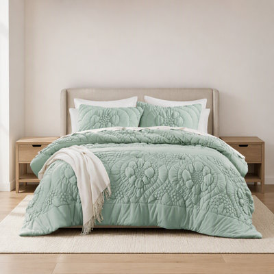 3-Piece Full/Queen Comforter Set,Sage