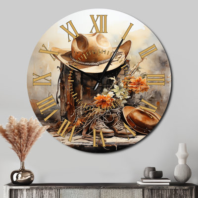 Horloge murale minimalisme Cowboys