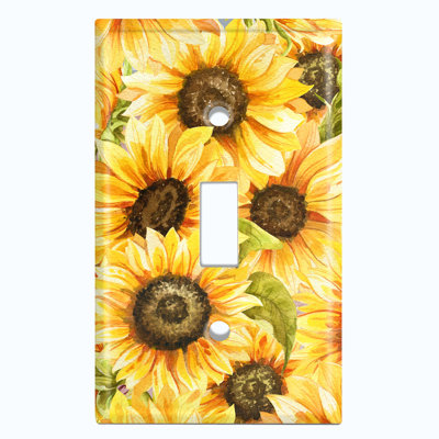 Patterned 1 - Gang Toggle Light Switch Standard Wall Plate