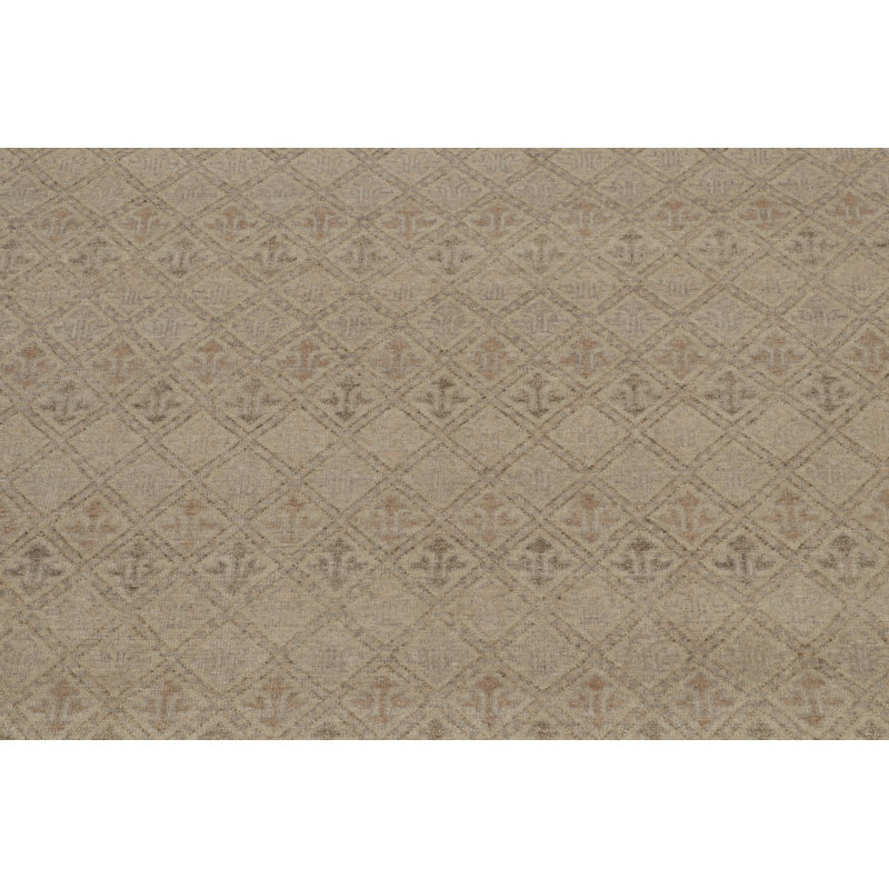Homage Hand Knotted Wool Geometric Area Rug, Rectangle 6' x 9'