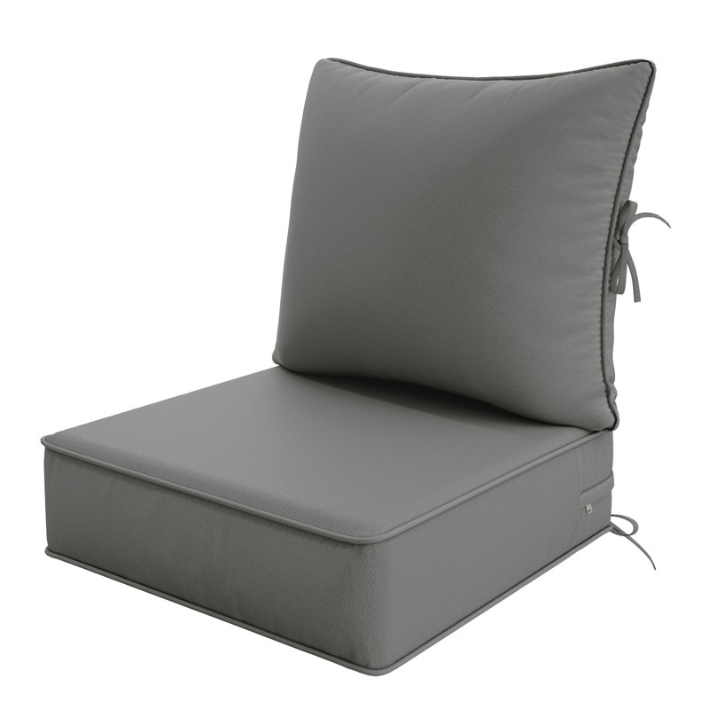 Coussin de siège / dossier d'extérieur de 6,5 po d'épaisseur, Light Grey