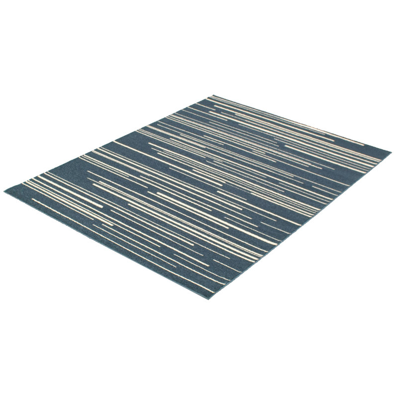 Tapis pétrole / crème Francom, Rectangle 5 pi 3 po x 7 pi 3 po