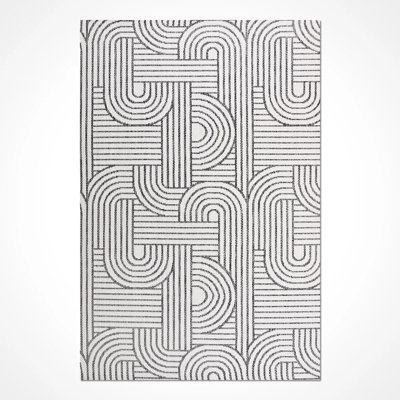 Fiedler Gray Modern Polyester Area Rug Easy to Clean