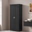 Armoire de rangement pour salle de bain avec tablettes réglables