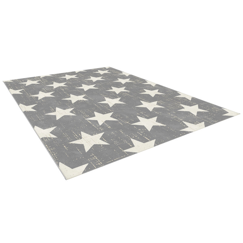Henriko Star Rug, Rectangle 160 x 230cm, Gray