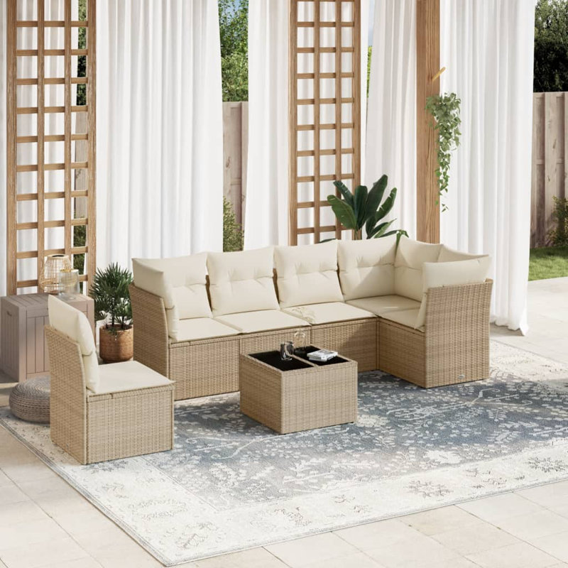 Vidaxl Garden Sofa Set Beige