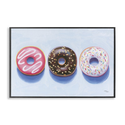Three Doughnuts Trio Giclee Art by Wild Apple