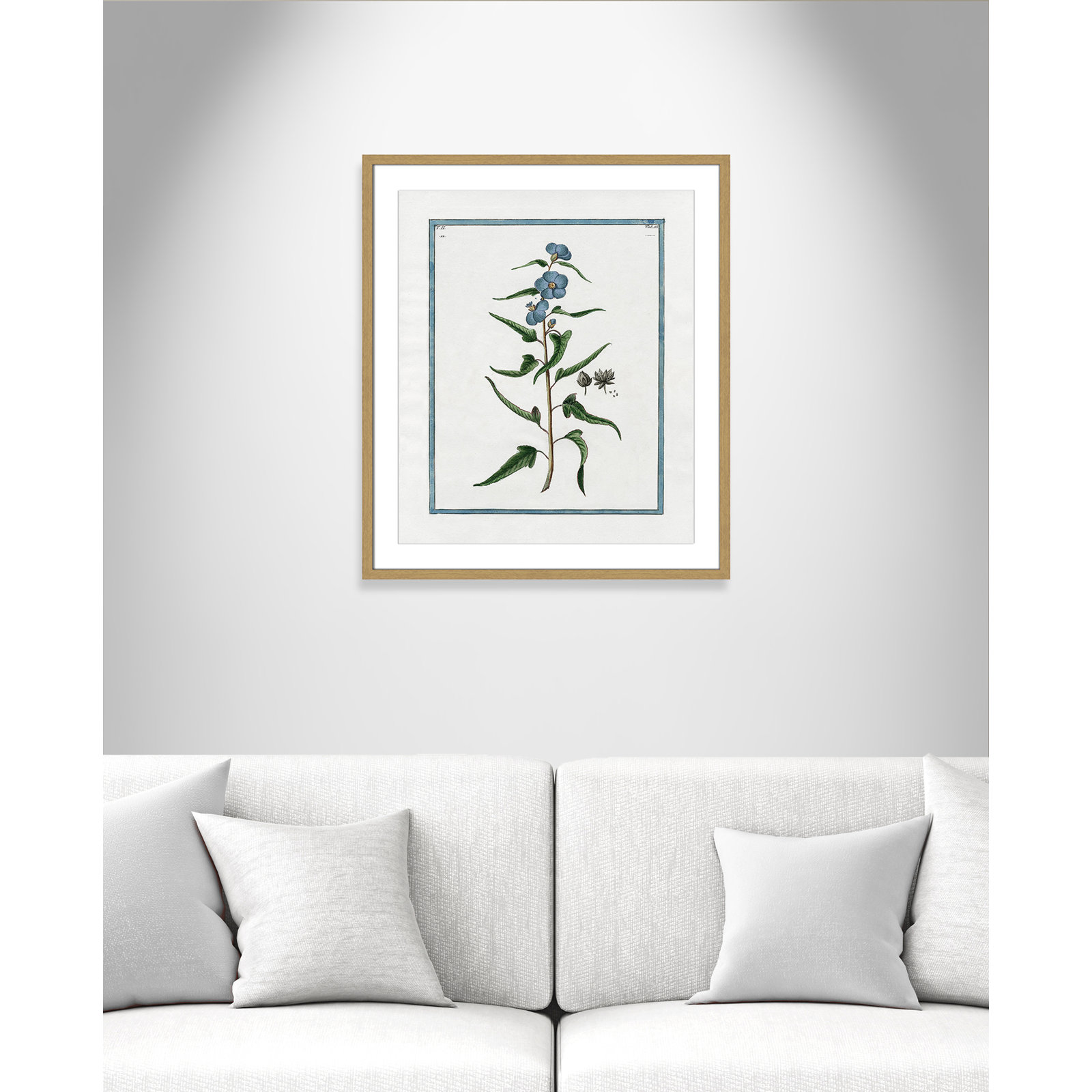 Colombe "Shabby Elegance Botanical I" Print, 21.5" W x 25.5" H, Natural Framed