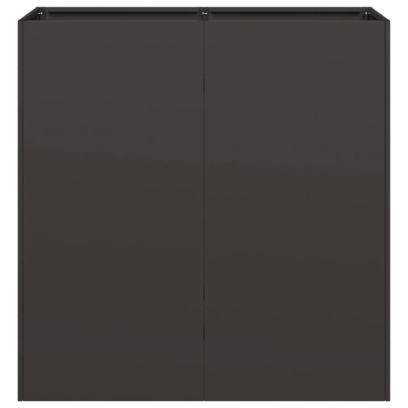 Planter 40x80 Cm Cold-Rolled Steel, Black, 80cm H x 80cm W x 40cm D