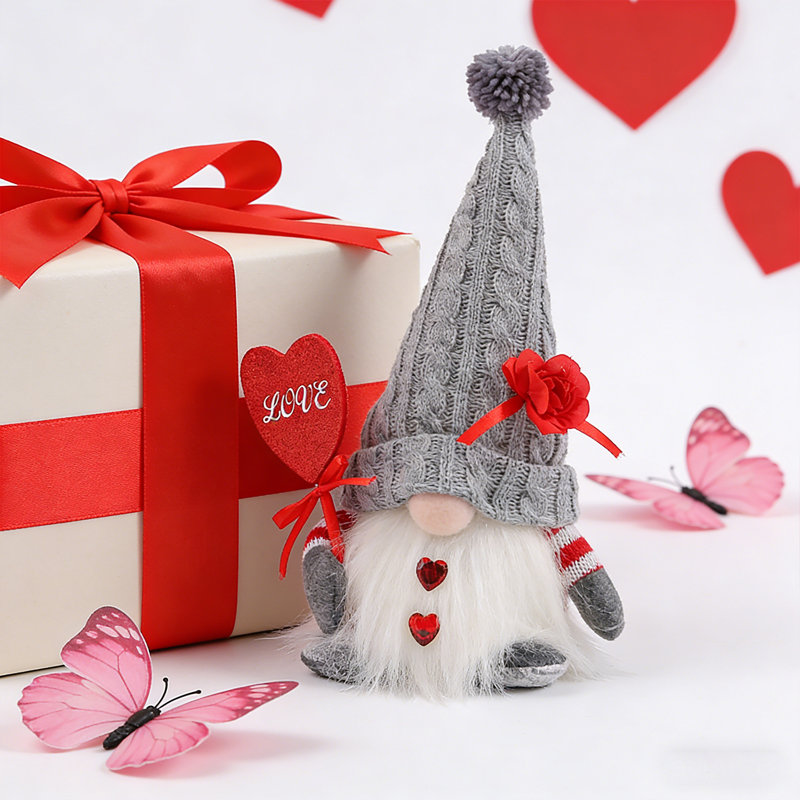Gnomes de la Saint-Valentin, décorations pour gnomes pour la maison de Mr et Mme - gnomes de Tomte suédois faits à la main