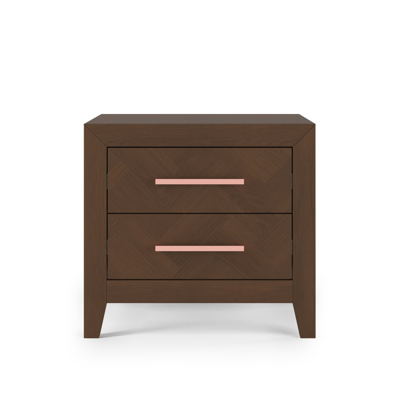 Kieran 2-Drawer Nightstand, Toasted Chestnut