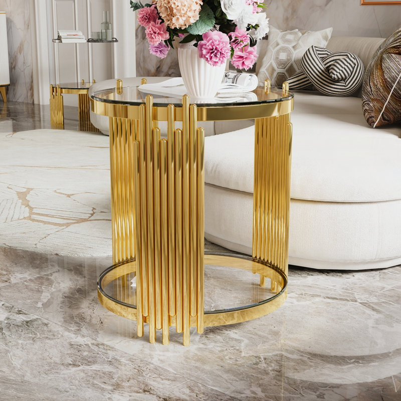 Table de bout moderne pour le salon, Transparent