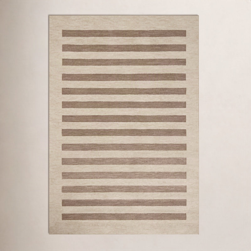 Tapis avoine / écorce Leanne Ford x Loloi Craven, Carré 1 pi 6 po