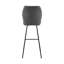 Tabouret 30 "en similicuir et métal noir