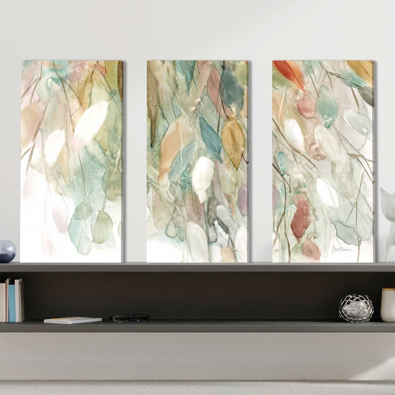 " Rainy Cascade I " 3 Piece Art Print