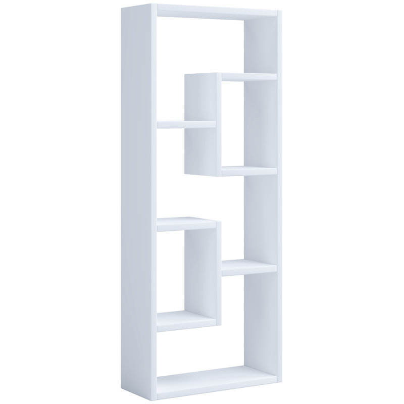 Rumelange 92.4cm H x 36cm W Geometric Bookcase, White