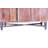 3 Dr Sideboard, Solid Wood & Iron Base, 59x16x38
