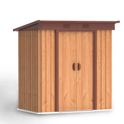 5.3 ft. W x 3.2 ft. D Galvanized Steel Lean-To Storage Shed