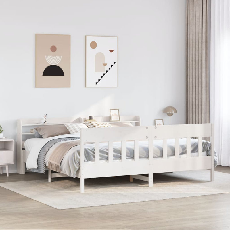 Jollain Solid Wood Storage Bed, Super King (6')
