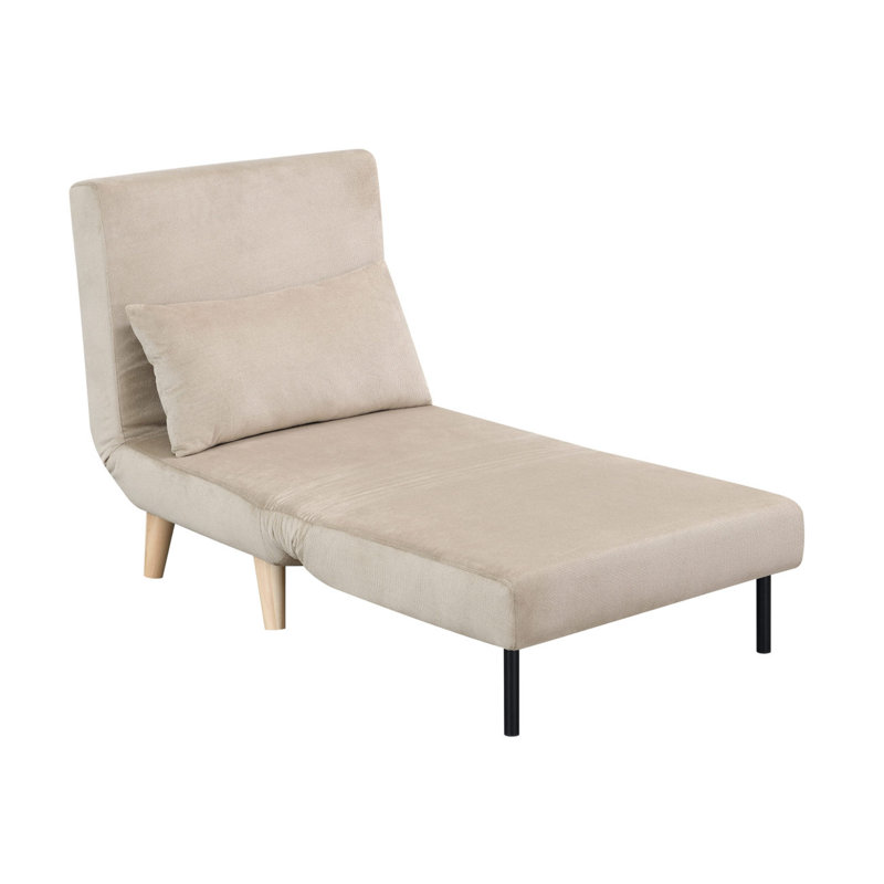 1 canapé-futon convertible moderne et élégant, Velours sable