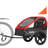 Foldable Kids Bike Trailer With Storage Bag, Fits 1-2 Children-115638137