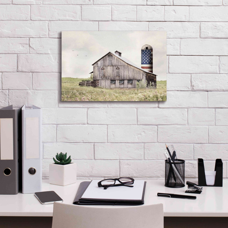 «Alterick One Land, One Flag On Canvas» par Lori Deiter, reproduction, H 12 po x l 18 po x P 0,75 po