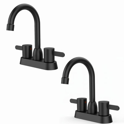 Double Handle Centerset Bathroom Faucet(Set of 2)