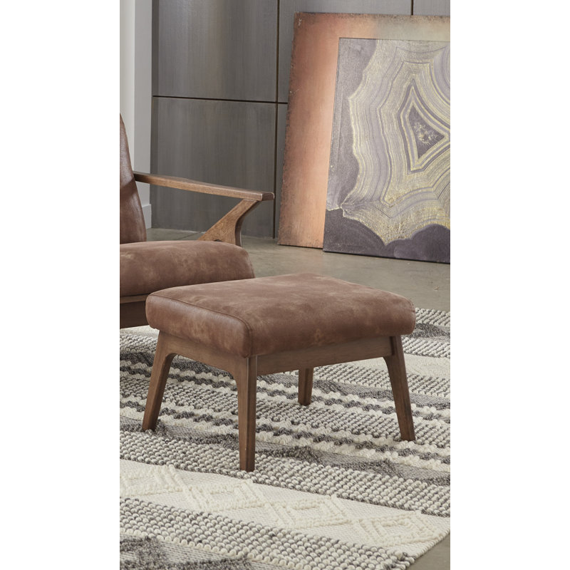 Choudhury Faux Leather Ottoman