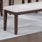 Contemporary Style Rubberwood Dining Bench With Soft Upholstered Cushion And Compact Size, For Tight Areas, 46" X 17" 19" H Classic Walnut Color Leg Support, Made Of Rubberwood, Room Decor,
