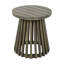 Table d'appoint d'extérieur en bois d'acacia pour le patio, table basse ronde pour la cour arrière, pelouse, balcon, finition grise-1055682832