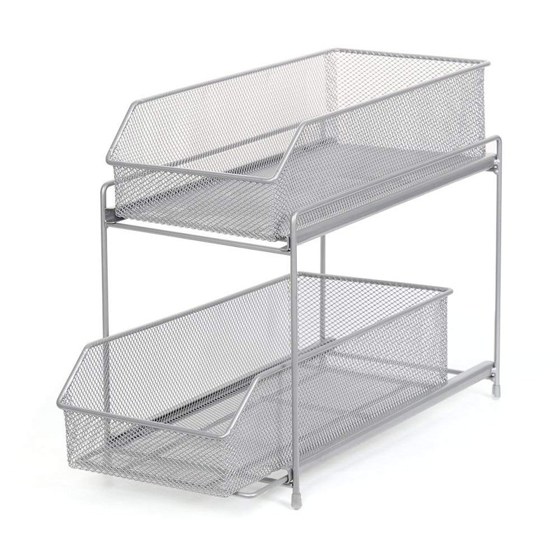 Rebrilliant Mesh Decorative Basket, Silver