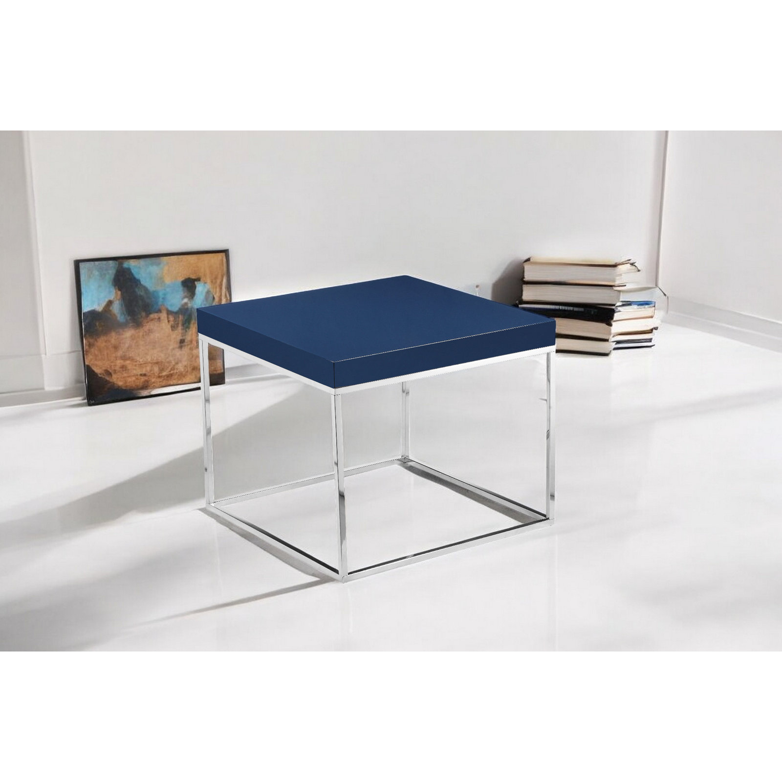 Fred Frame End Table, Navy