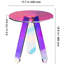 Table d'appoint ronde irisée, table de bout en acrylique, table basse en acrylique transparent arc-en-ciel pour boire, manger, grignoter dans le salon, la chambre à coucher et le bureau