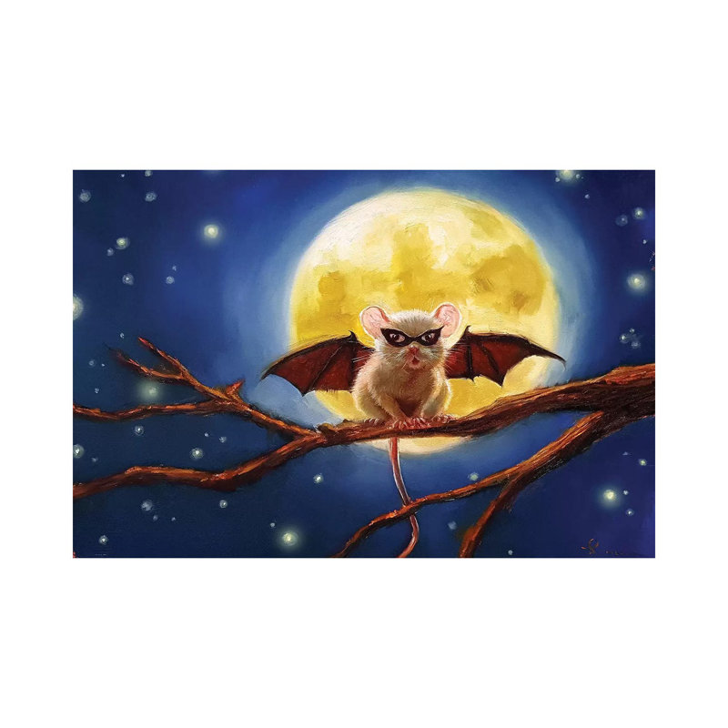 Fledemaus - Wrapped Canvas Painting, 66.04 cm H x 45.72 cm W x 1.91 cm D