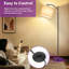 Lampe sur pied à DEL arquée 63 po avec télécommande et interrupteur au pied 63 po-1896873921