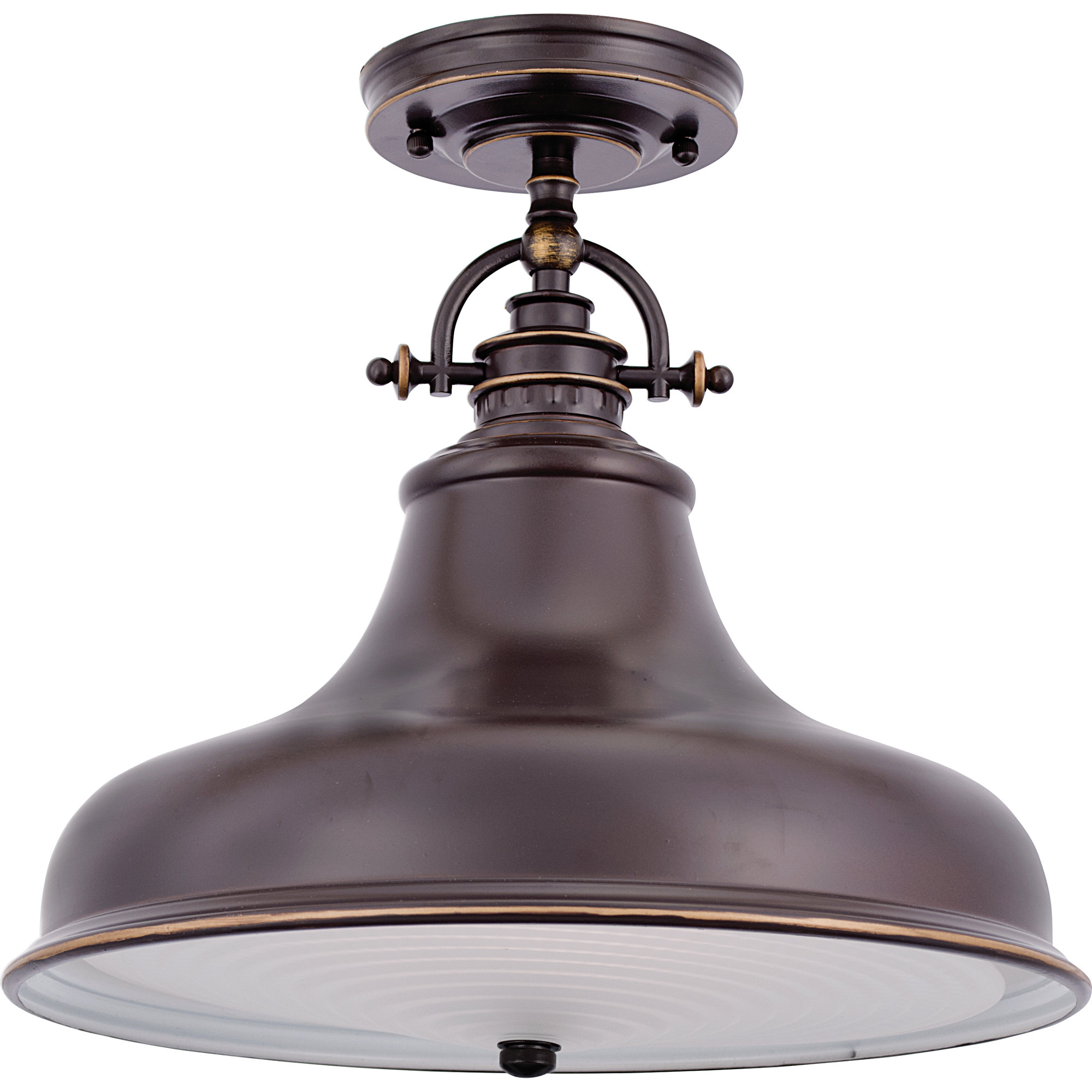 Single Light Metal Dimmable Pendant, 11.5" H x 13.5" W x 13.5" D, Palladian Bronze