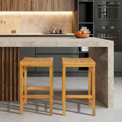 Nedjalka Solid Wood Counter Stool