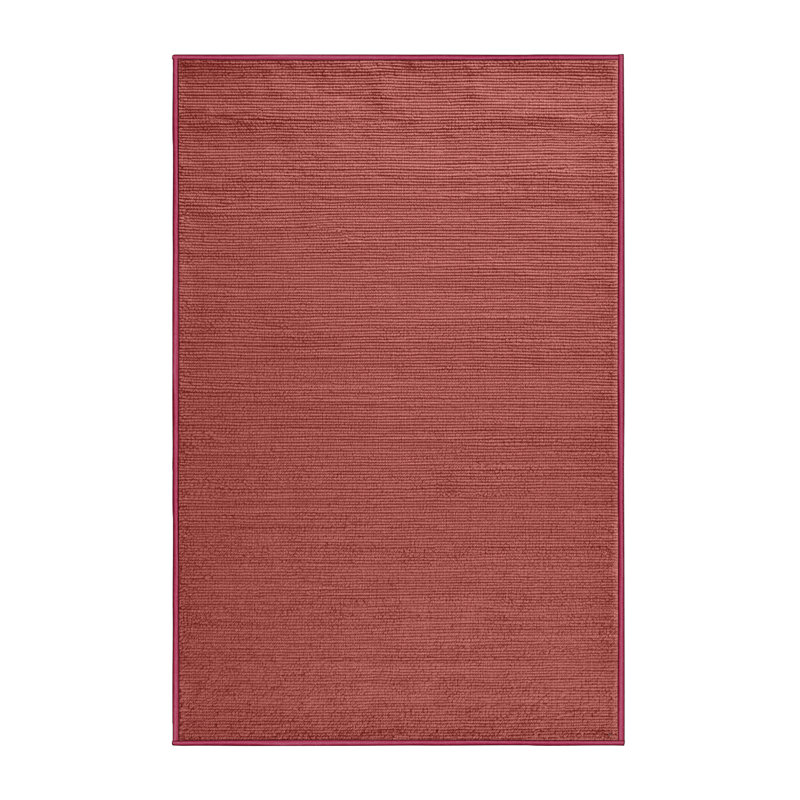 Machine Washable Solid Red Area Rug, Rectangle 2' x 3'