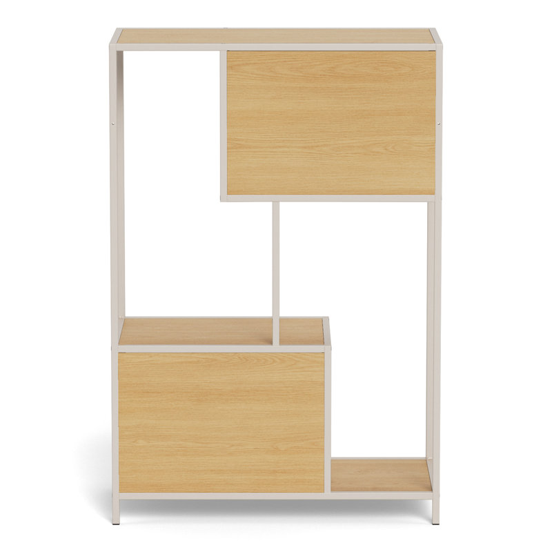 Rueger 77 cm W Steel Bookcase, 114 cm H x 77 cm W x 35 cm D x, Brown