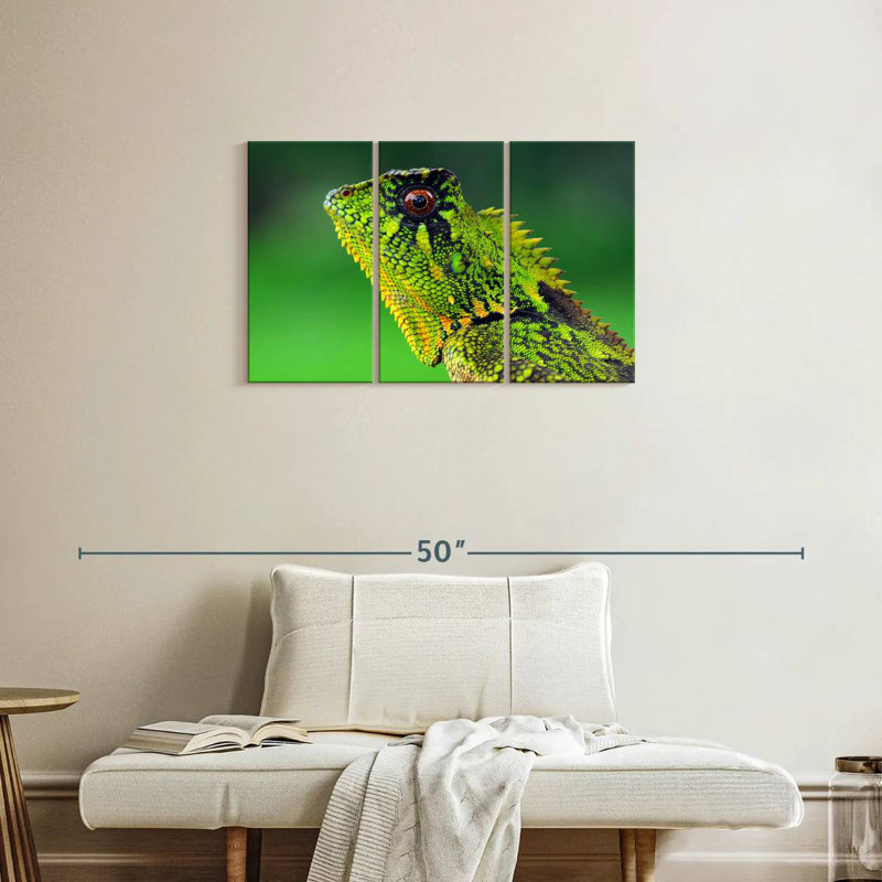 Lézard exotique Brampt, H 20 po x l 33 po